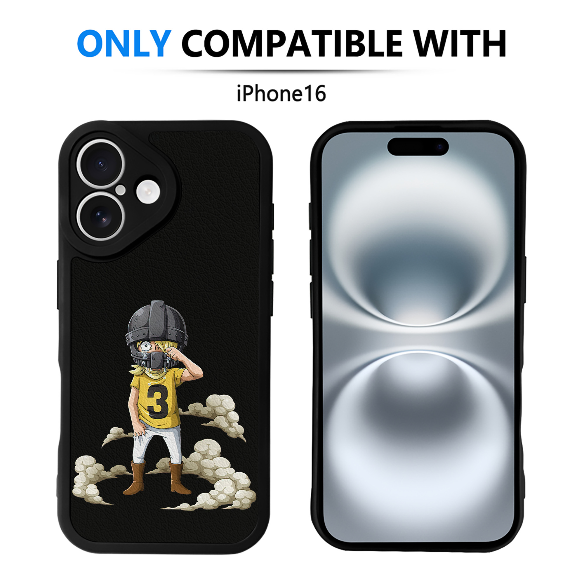 （画像用） ワンピース サンジ ONE PIECE Sanji 【iPhone 16シリーズ対応】シリコンスマホケース（レザー調） 材質：シリコン